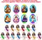 24 Pcs Prefilled Easter Eggs with Mini Jesus Figurines Resin Toys Inside Great